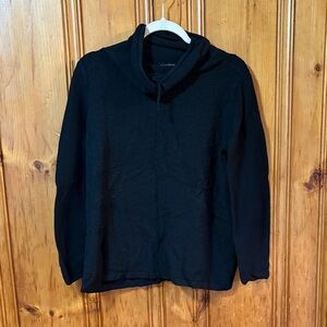 Robert Kitchen Black Textured Lightweight Sweater - Size Large